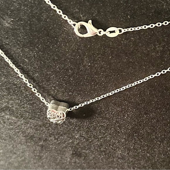 925 silver necklace with silver bead - Picture 3 of 4